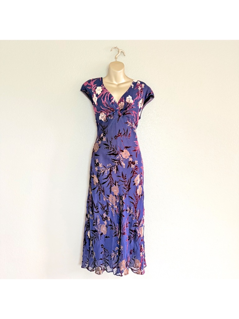 Jones New York Purple Floral Maxi Dress